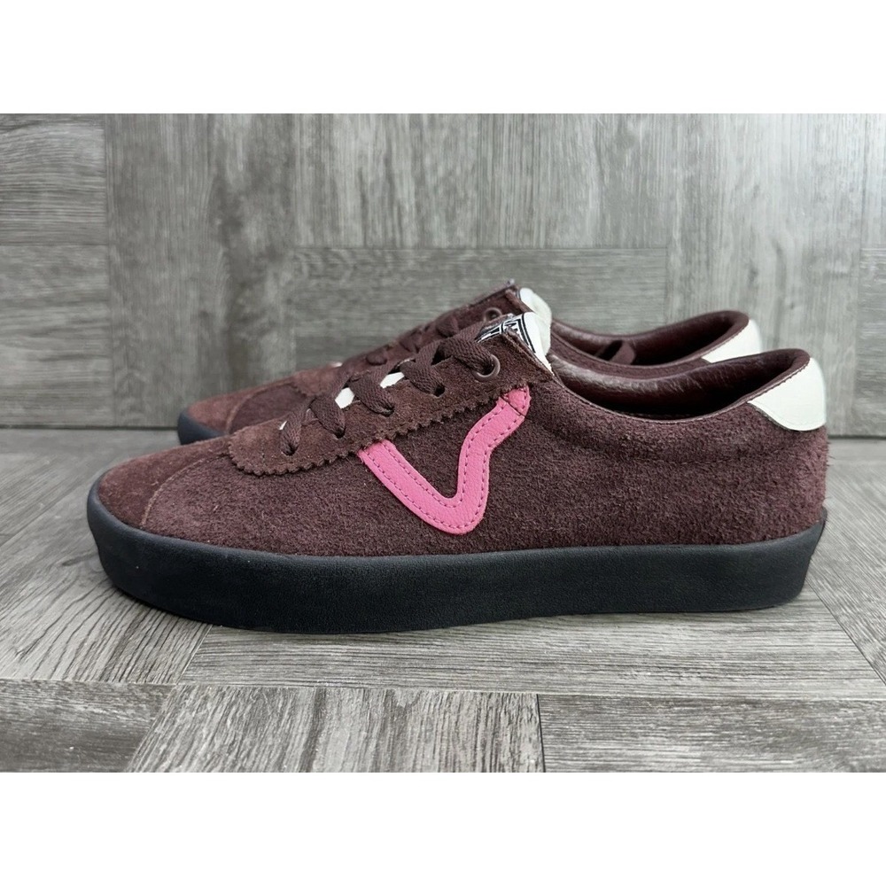 Vans Sport Low Women's size 7 Burgundy Pink Suede Skateboarding Shoes - Picture 2 of 6